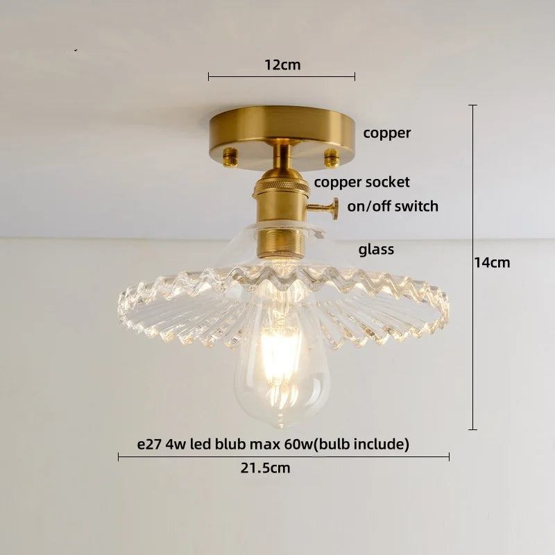 Decorbites™ Amber Ice Crack Glass Wood Deckenleuchte - Nordisch Modernes LED-Leuchten