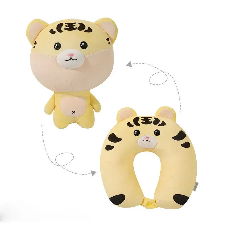 DecorBites™ Cute Plush Animal Neck Pillow for Comfortable Travel & Office Rest