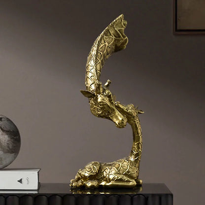 Decorbites™ Abstrakte Harz-Giraffen-Figuren Dekoration für Zuhause und Büro Ornament Kunstsammlung