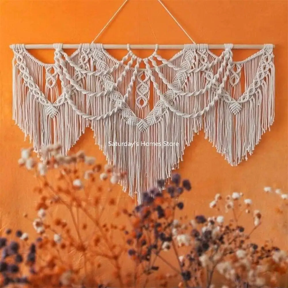 Decorbites™ Große Makramee-Bohemian-Wandbehang für Boho-Dekoration im Wohnzimmer