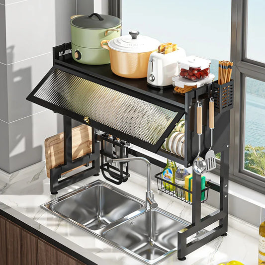 Decorbites™ Küchenschrank-Organizer-Regal für Spüle Gewürz Besteck Aufbewahrung