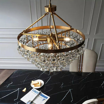 Decorbites™ Kristallperlen-Deckenanhängerleuchten - Retro Luxus Gold Heimdekoration Beleuchtung