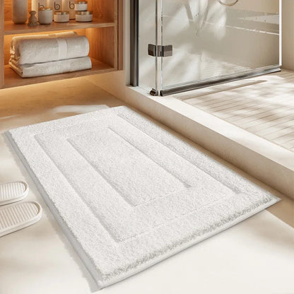 DecorBites™ Geometric Flocked Bath Mat Thicken Super Absorbent Anti-slip Bathroom Rug.
