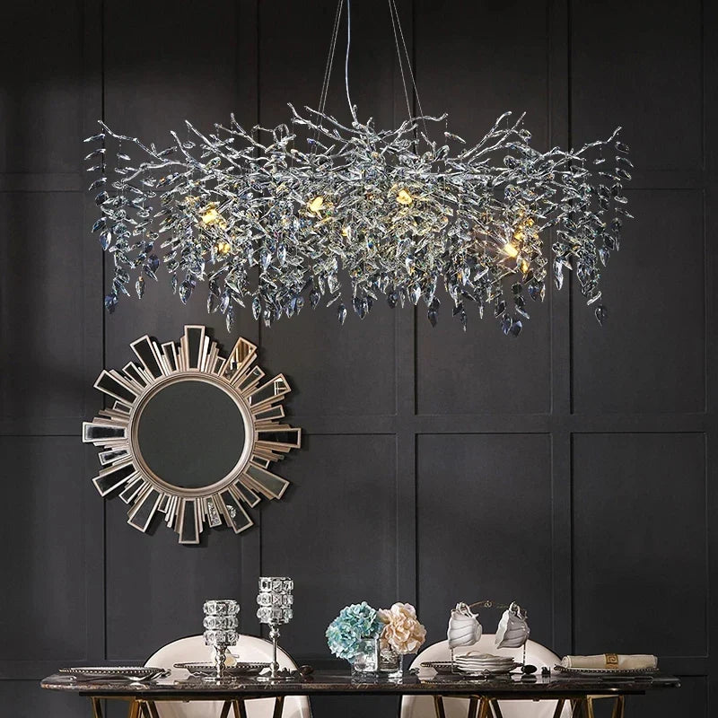 Decorbites™ Kristall-Chrom-Kronleuchter: Luxuriöse Hängelampe für Wohnzimmer, Villen und Restaurants