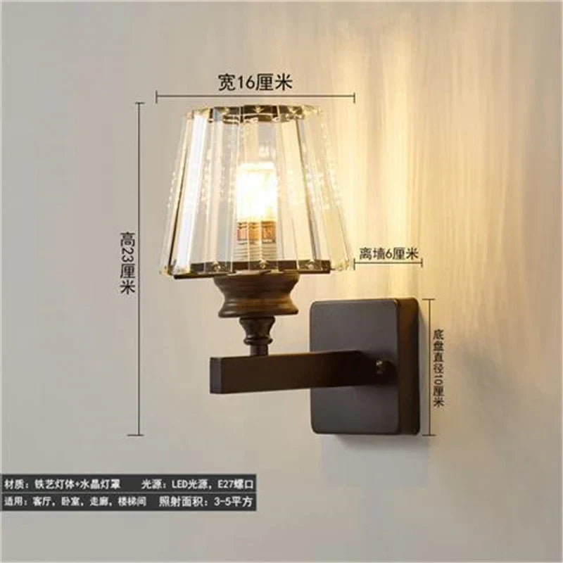 DecorBites™ Crystal LED Wall Lamp for Home Decor - Modern Sconce Light Fixture for Living Room & Bedroom