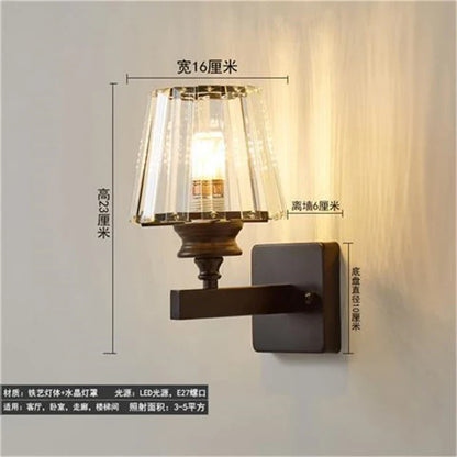 DecorBites™ Crystal LED Wall Lamp for Home Decor - Modern Sconce Light Fixture for Living Room & Bedroom