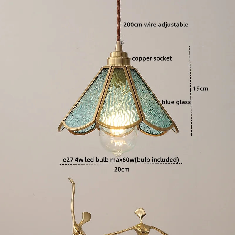 Decorbites™ Glas-Kupfer-LED-Hängeleuchte: Nordische Pendelleuchte, Wohnzimmer Schlafzimmer Couch-Tisch-Schalter