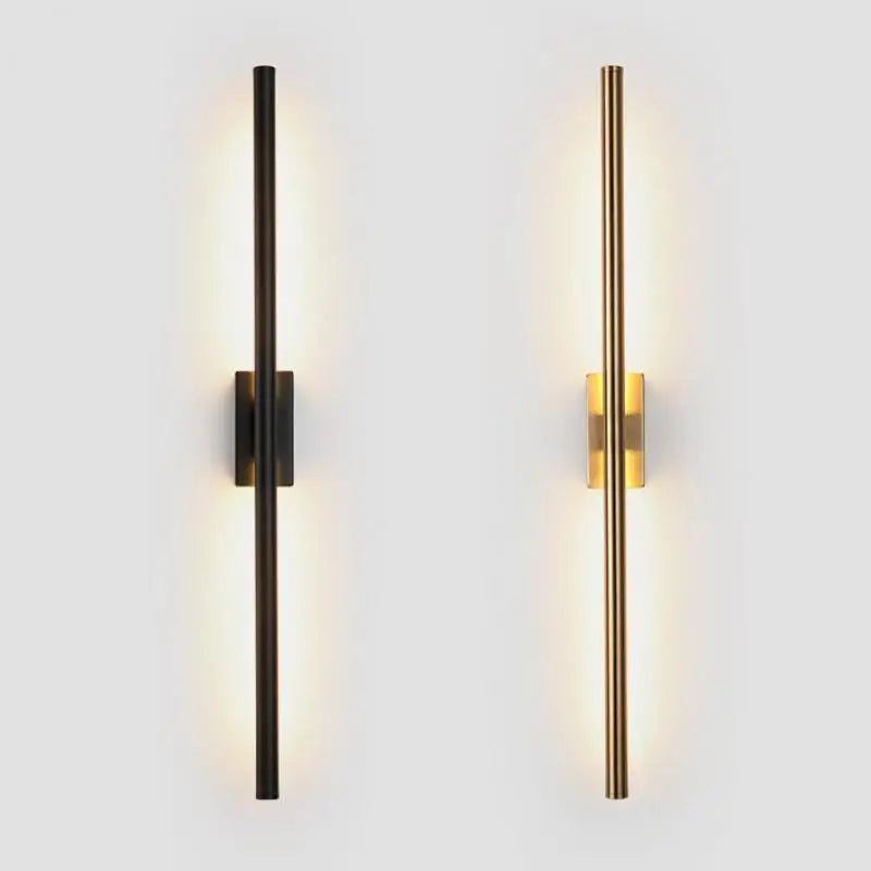 Decorbites™ Lineares Rohr-LED-Wandleuchte Oben-Unten-Licht Schwarz-Gold Wandlampe