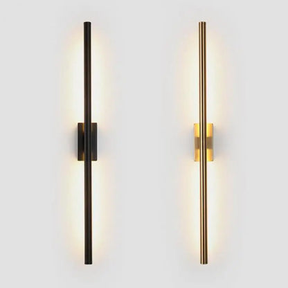 Decorbites™ Lineares Rohr-LED-Wandleuchte Oben-Unten-Licht Schwarz-Gold Wandlampe
