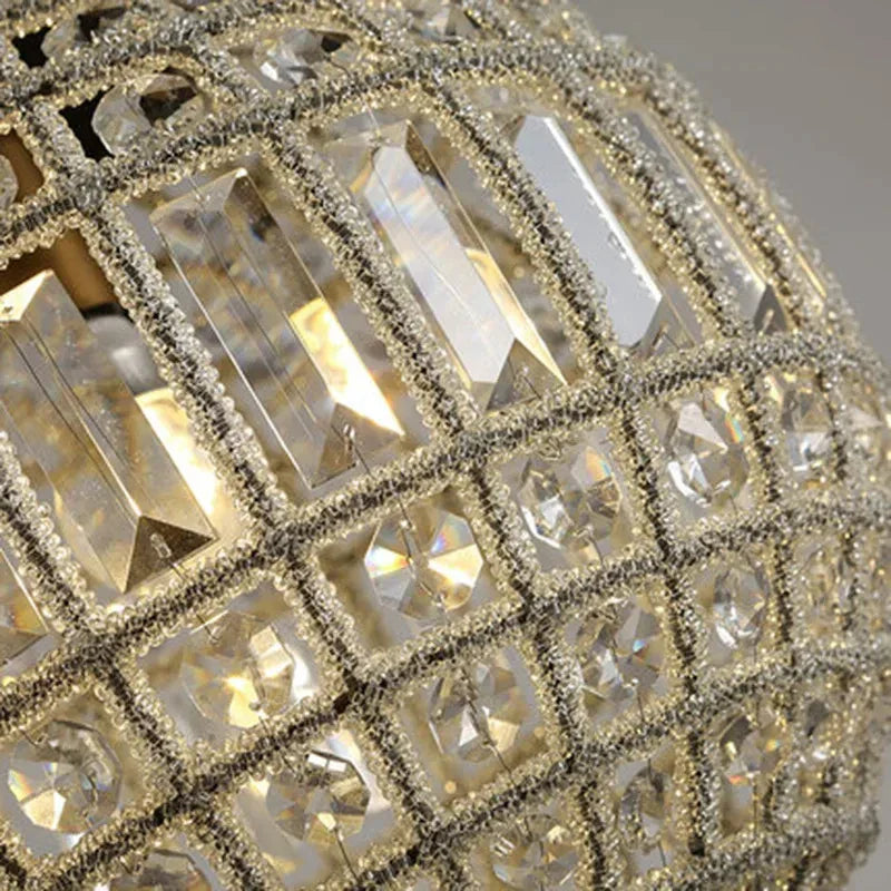 Mid Century Crystal Chandelier