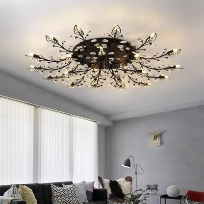 Decorbites™ Kristallblatt LED Deckenleuchter: Industrielles Retro Heimdekoration Beleuchtung