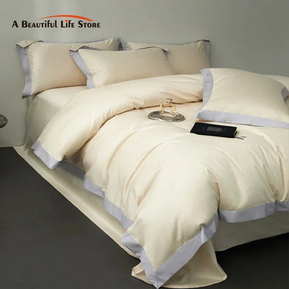 Decorbites™-Ägyptische Baumwolle Hotel-Stil Bettwäsche-Set 1000TC Queen King Daunenbettdecke Bezug Laken Kissenbezüge