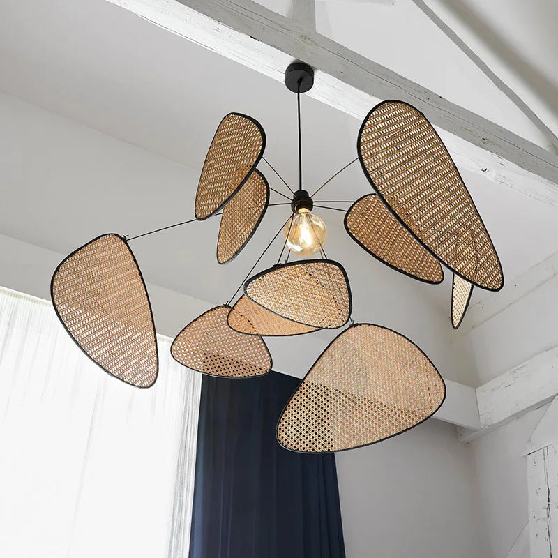 Decorbites™ Handgefertigte Rattan-Kunst-Pendant-Leuchter für modernes Wohnzimmer, Esszimmer, Schlafzimmer.