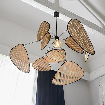 Decorbites™ Handgefertigte Rattan-Kunst-Pendant-Leuchter für modernes Wohnzimmer, Esszimmer, Schlafzimmer.