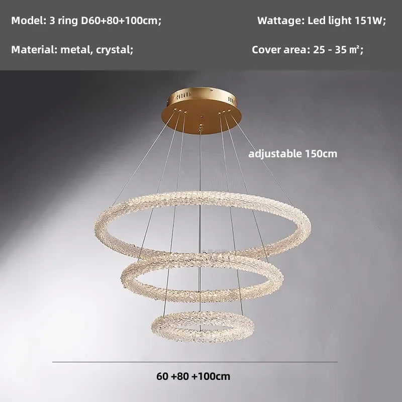 Decorbites™ Kristall-Hängeleuchte: Moderne dimmbare Kronleuchter für luxuriöses Wohnzimmer, Esszimmer, Schlafzimmer