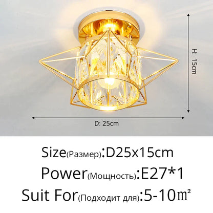 DecorBites™ Crystal Glass Nordic LED Chandelier for Modern Indoor Lighting