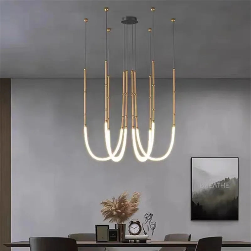 Decorbites™ Leda Black Line Kronleuchter: Stilvolles Leuchten für Ess- und Wohnzimmer; Treppenhausbeleuchtung