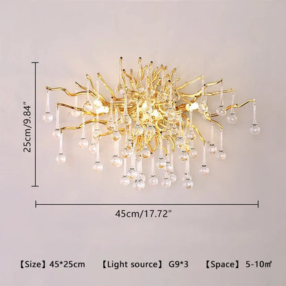 DecorBites™ Crystal Water Drop Chandelier – Luxury Ceiling Light for Hotels, Restaurants, Villas