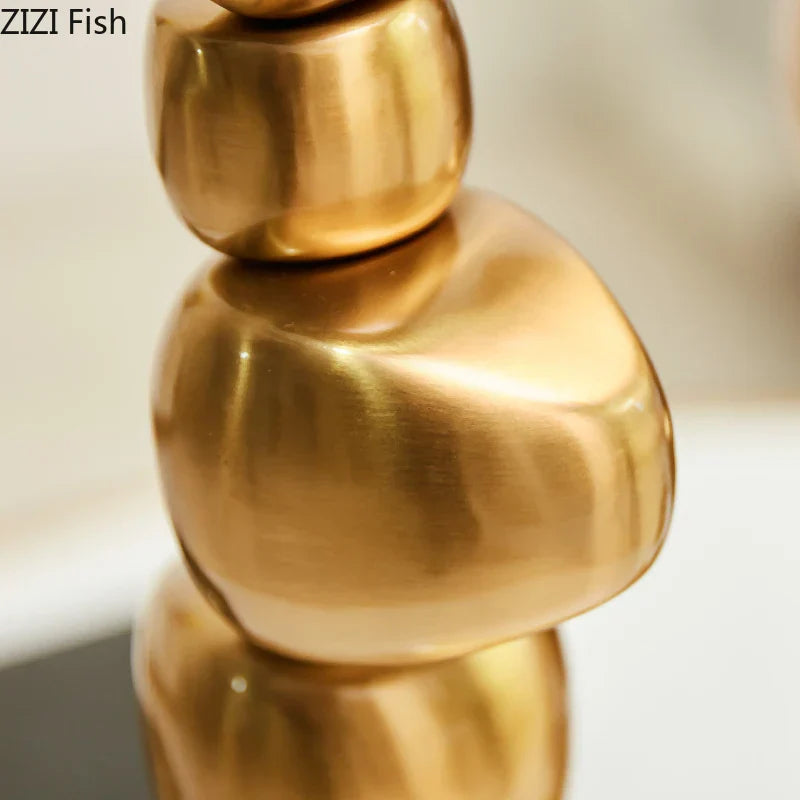 Decorbites™ Goldlegierter Stein-Stapel-Leuchter-Ornament Heimduftbehälter
