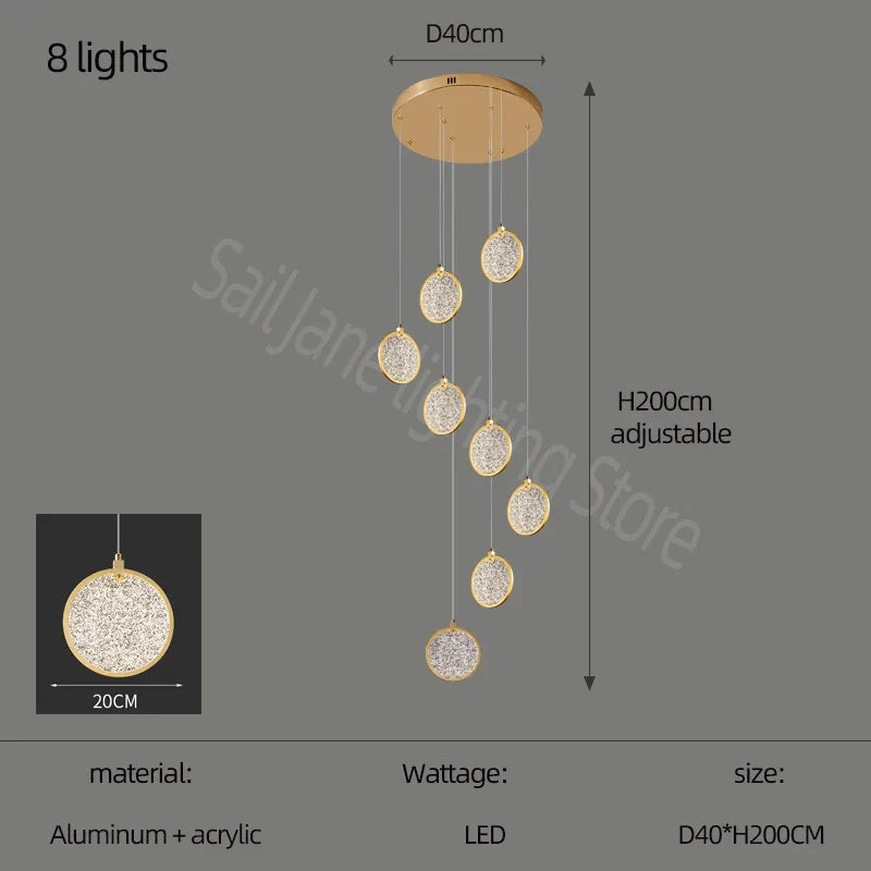 Decorbites™ Zweistöckige LED-Ring-Leuchter - Modernes nordisches Stil Wohnzimmerbeleuchtung