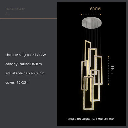 Decorbites™ Kristall-LED-Hängeleuchte Luxus-Treppenleuchte Moderne Leuchtenarmatur