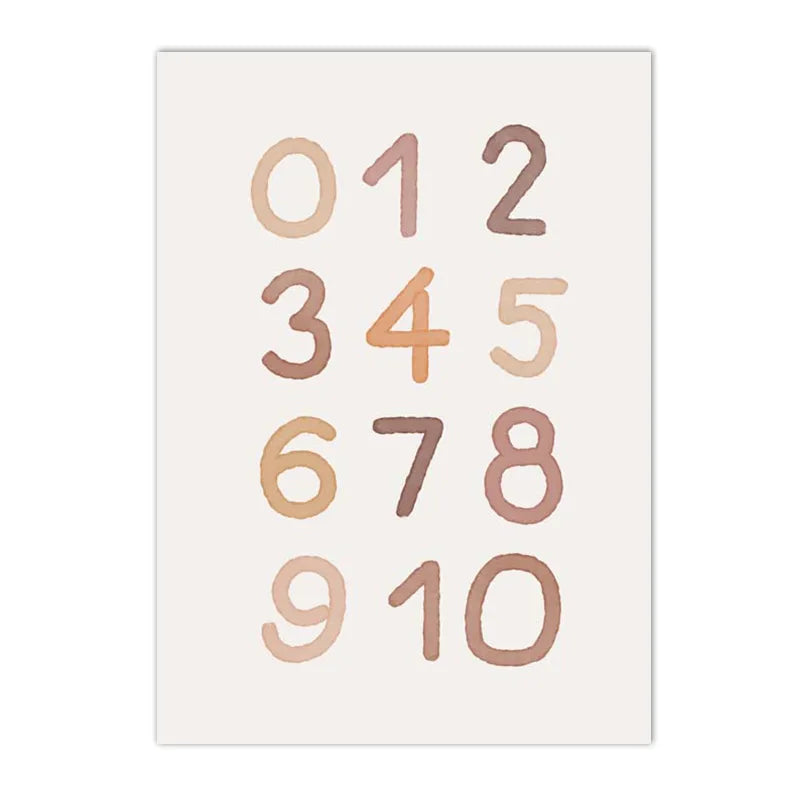 Alpaca Unicorn Rainbow Bear Heart Poster Alphabet Quotes Prints Boho Nursery Wall Art Canvas Painting Pictures Kids Room Decor