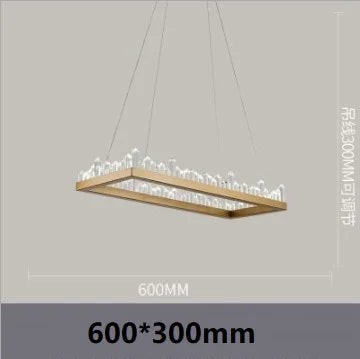 DecorBites™ Crystal LED Pendant Lights: Modern Gold Black Industrial Lamp