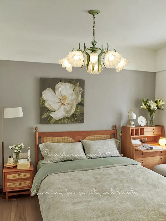 Decorbites™ Französisches Retro-LED-Blütenkronleuchter für Schlafzimmer, Restaurant, Wohnzimmer