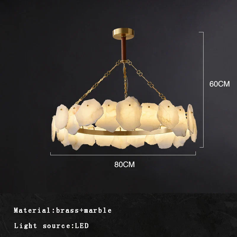 Decorbites™ Messing-Marmor-Deckenleuchter: Moderne Hängelampe für Wohnzimmer und Esstisch