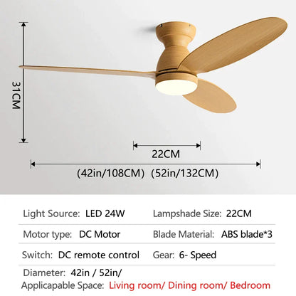 Decorbites™ LED-Deckenventilator mit Fernbedienung – Amerikanisches modernes Design – Deckenleuchte-Ventilator