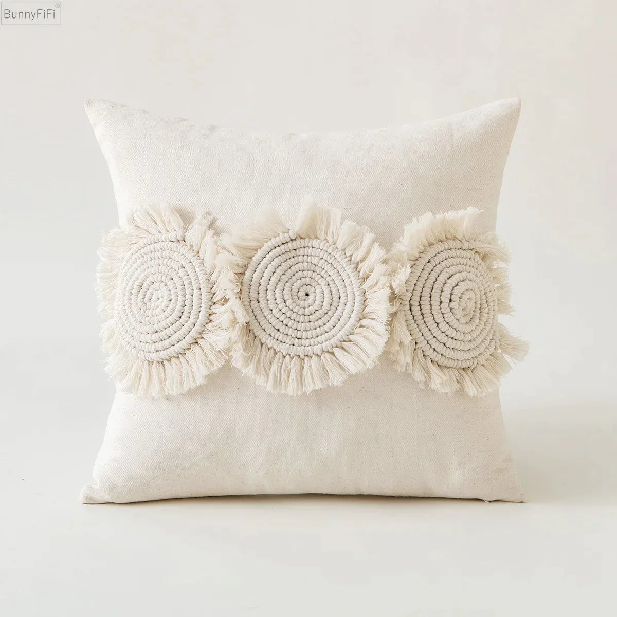 Decorbites™ Elfenbein Pompon-Quaste Kissenbezug 45x45cm/30x50cm Heimdekoration Sofa Saisonbezogen