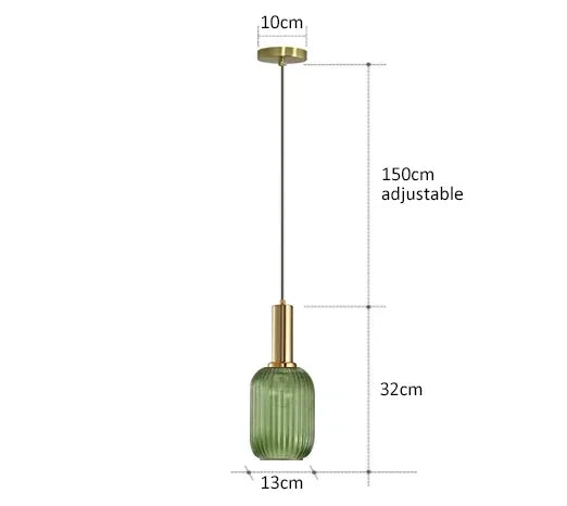 Decorbites™ Bunte Glasanhängerleuchten Wohnzimmer Nachttischlampe LED Hängelampe