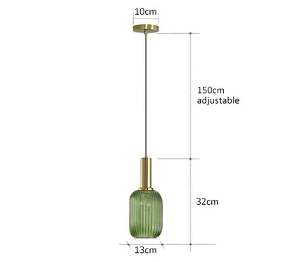 Decorbites™ Bunte Glasanhängerleuchten Wohnzimmer Nachttischlampe LED Hängelampe
