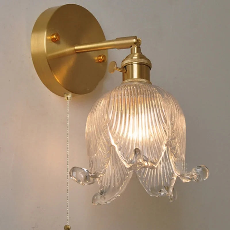 Decorbites™ Loft Bernstein-Glas LED Wandlampe mit Vintage-Drehschalter