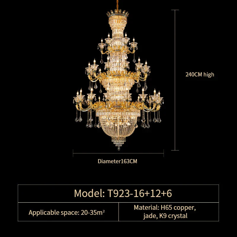 Decorbites™ Luxus-Kristall-Lüster: Elegante Kupfer Wohnzimmer Esszimmer Kerzenleuchte