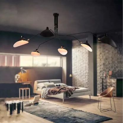 DecorBites™ Adjustable Arm Floor Lamp: Japanese Ceiling Light for Industrial Loft Decor