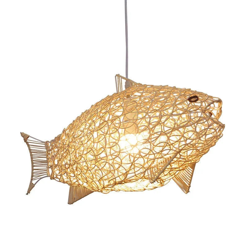 Decorbites™ Bambus-Fisch-Kunst-Anhängerleuchten – Nordische LED-Leuchte für Küche & Wohnzimmer
