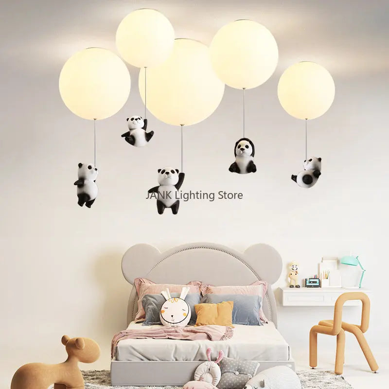 Decorbites™ Kinder-Karikatur-Panda-Eisbär-Deckenleuchte für Jungen- und Mädchen-Schlafzimmer