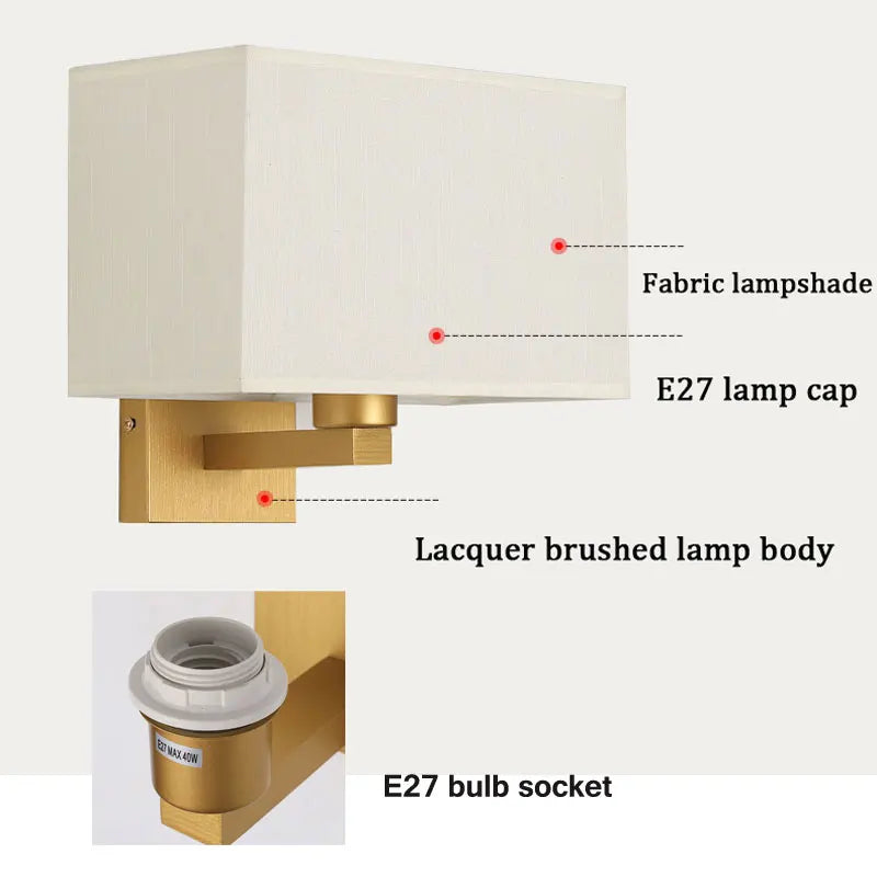 Decorbites™ Elegante Wandlampe für das Schlafzimmer, modernes & minimalistisches Design für Hotel & Wohnzimmer