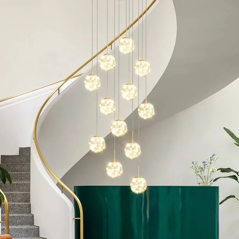 Brushed Brass LED Chandelier