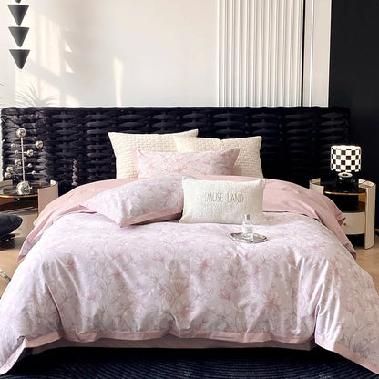 Decorbites™-Ägyptische-Baumwoll-Bettwäsche-Set: Queen King Ru Größe Druck D Duvet Cover Sheet Kissenbezug