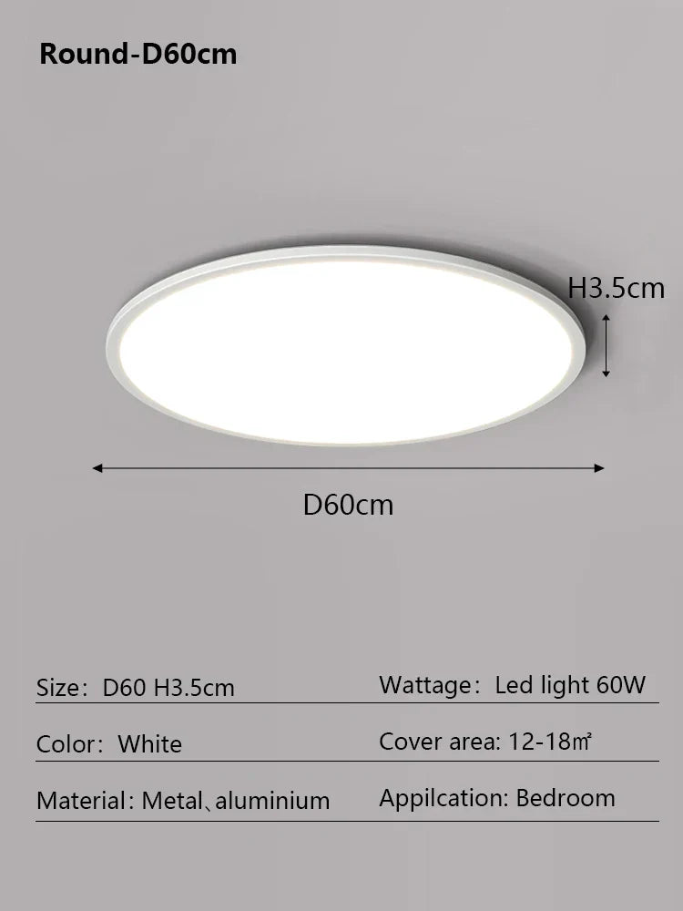 Decorbites™ LED-Deckenleuchte: Nordischer Stil Ultra-Dünne Quadratische Lampe für Wohnzimmer und Schlafzimmer