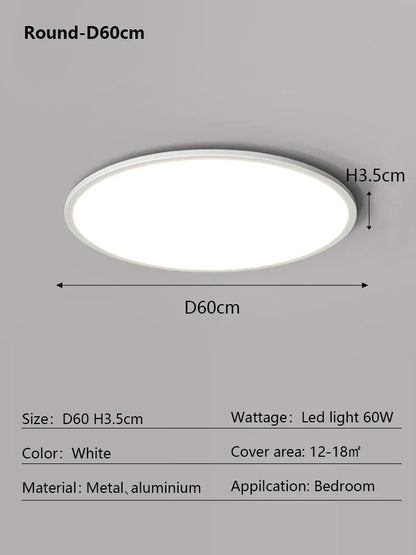 Decorbites™ LED-Deckenleuchte: Nordischer Stil Ultra-Dünne Quadratische Lampe für Wohnzimmer und Schlafzimmer