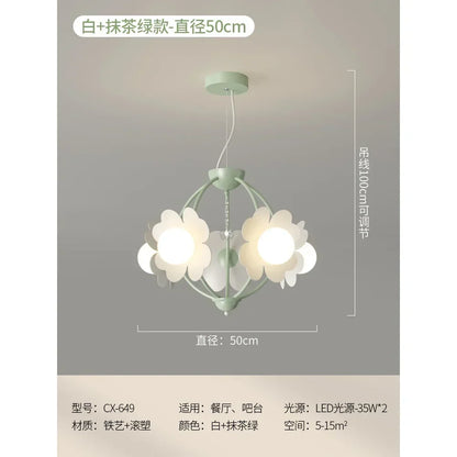 DecorBites™ LED Flower Chandelier: French Retro Style for Bedroom, Living Room, Restaurant