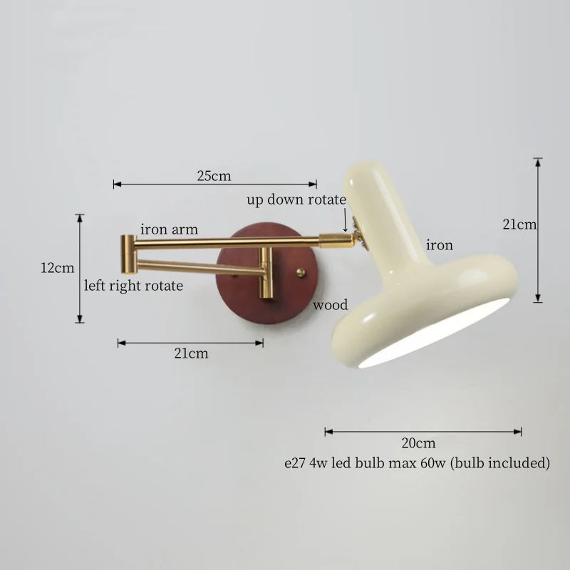 Decorbites™ Cremige Eisen LED Wandlampe für Schlafzimmer Wohnzimmer Badezimmer Spiegel Treppenlicht