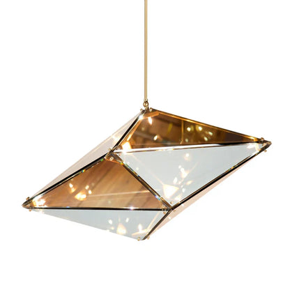 Decorbites™ Diamantglas LED-Hängeleuchte in Rauchgrau-Amber für das Wohnzimmer