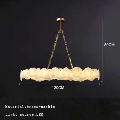Decorbites™ Messing-Marmor-Deckenleuchter: Moderne Hängelampe für Wohnzimmer und Esstisch