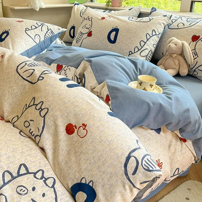 DecorBites™ Cozy Cotton Bedding Set: 160X210cm Quilt Cover for Adults, Warm & Soft Duvet Cover