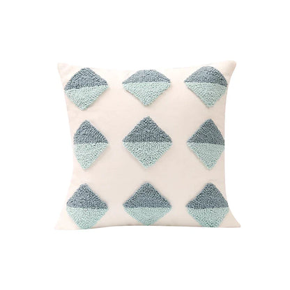 DecorBites™ Geometric Tufted Diamond Pillow Cover 45x45cm/30x50cm Square for Living Room
