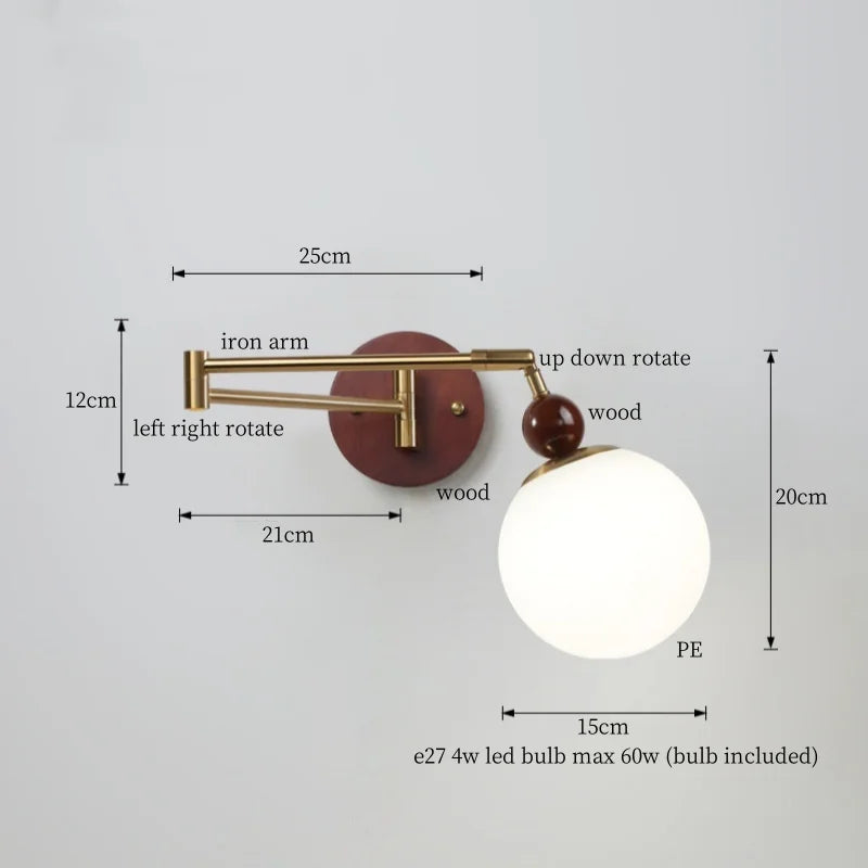 Decorbites™ Cremige Eisen LED Wandlampe für Schlafzimmer Wohnzimmer Badezimmer Spiegel Treppenlicht